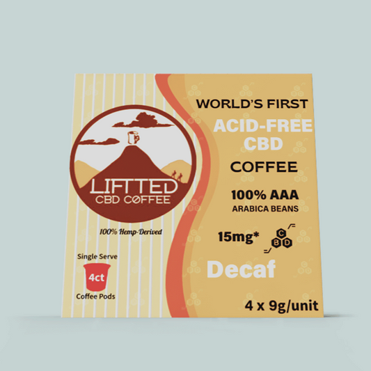 Decaf LIFTTED Coffee Single Serve 15 mg CBD Pods (4 ct.)
